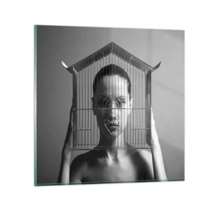 Glass picture - A Bit Surrealistic Portrat - 40x40 cm