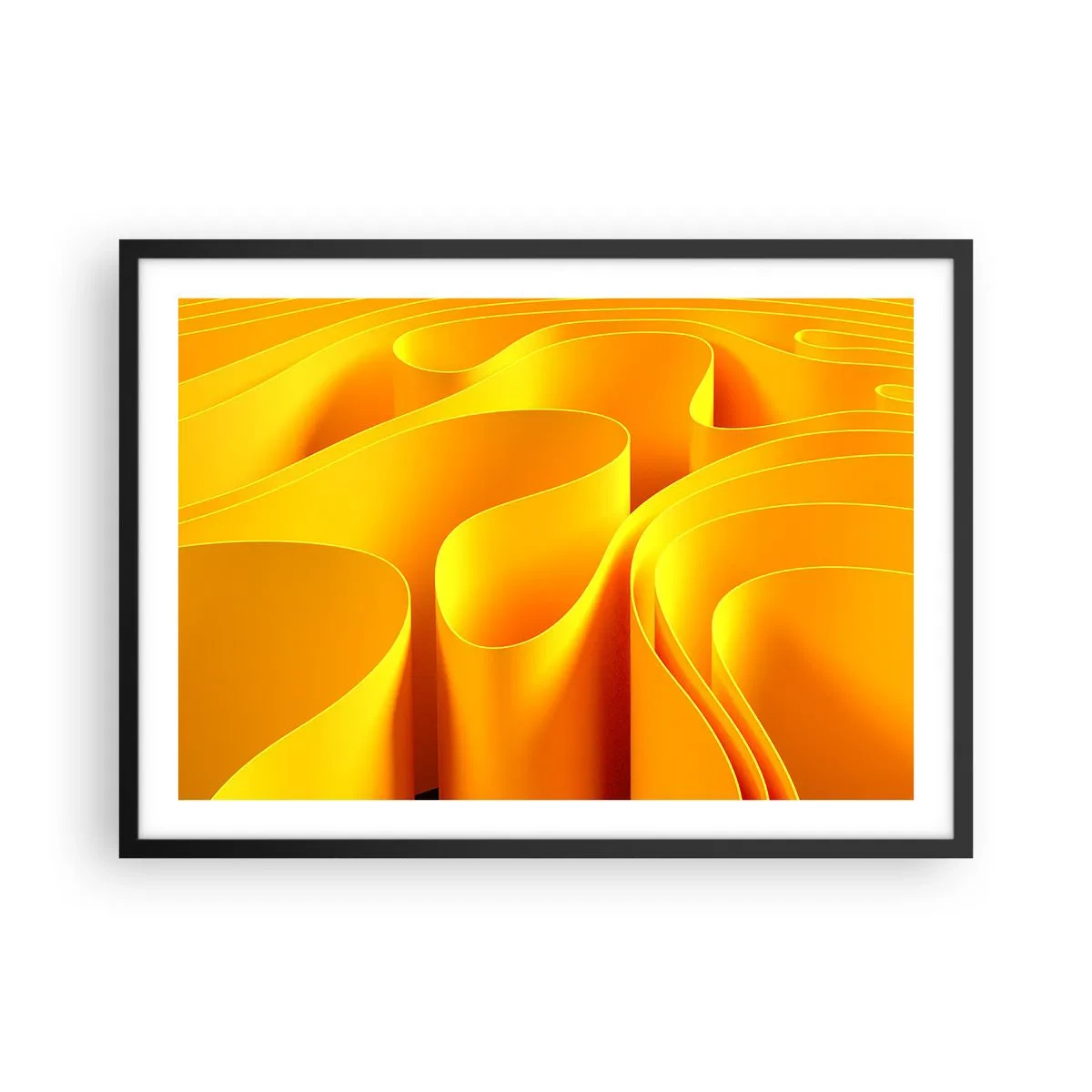 Poster in black frame - Like Waves of the Sun - 70x50 cm