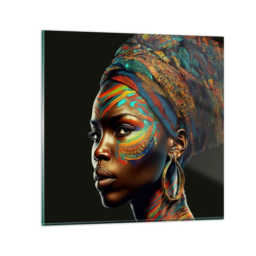Glass picture - African Queen - 60x60 cm