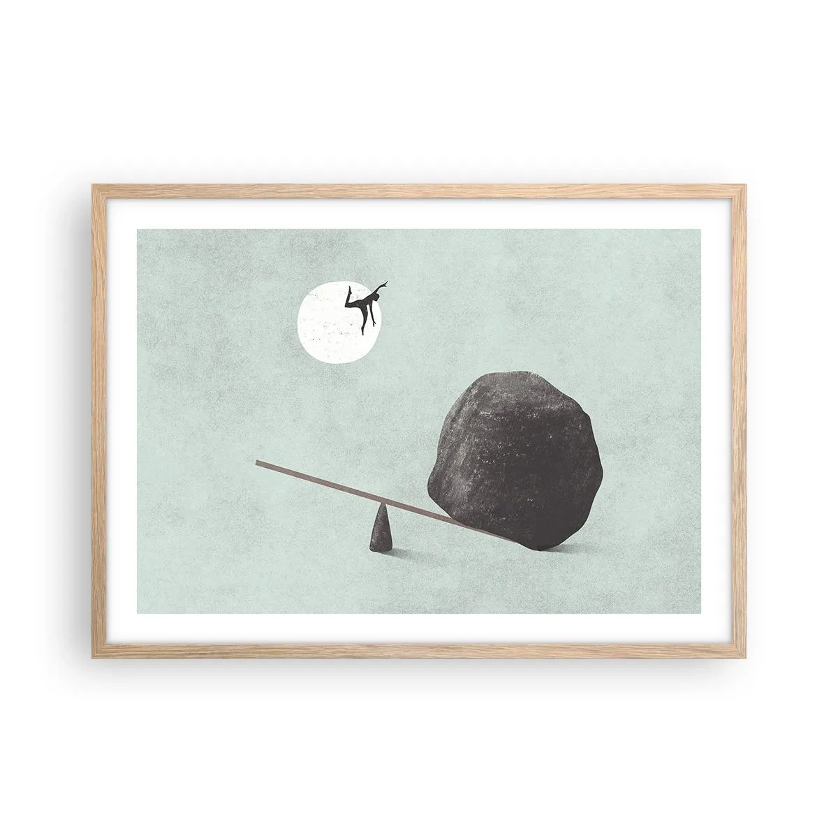 Poster in light oak frame - Dream Come True - 70x50 cm