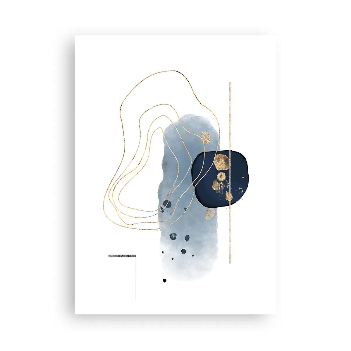 Poster - Blue and Gold Fantasy - 50x70 cm
