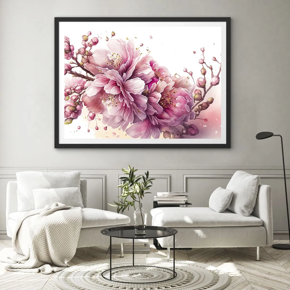 Poster in black frame - Land of Cherry Blossoms - 40x30 cm