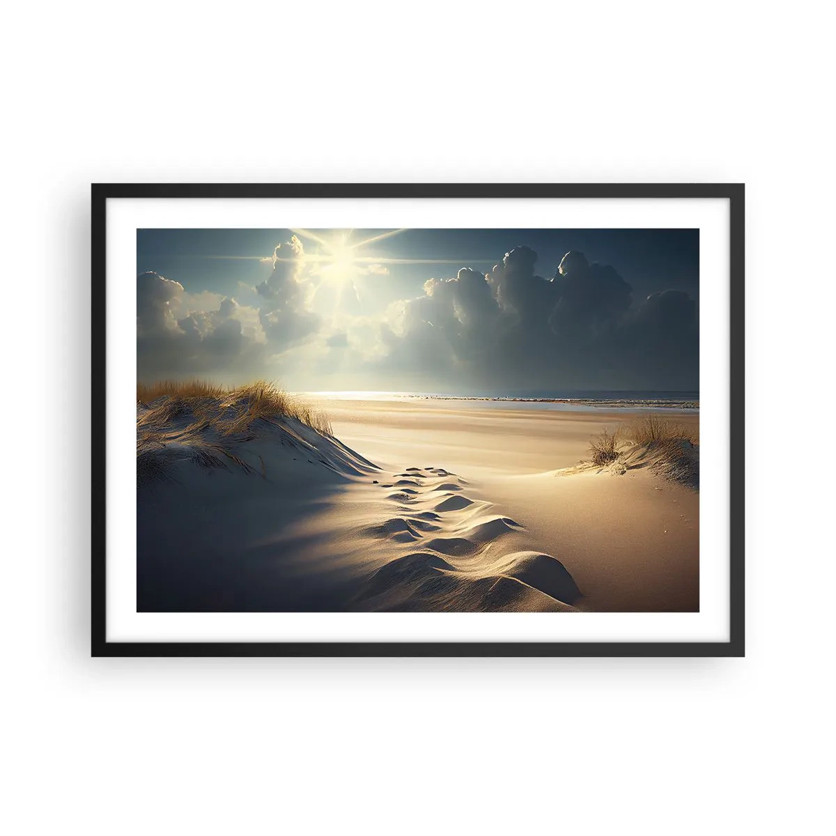 Poster in black frame - Calming Landscape - 70x50 cm