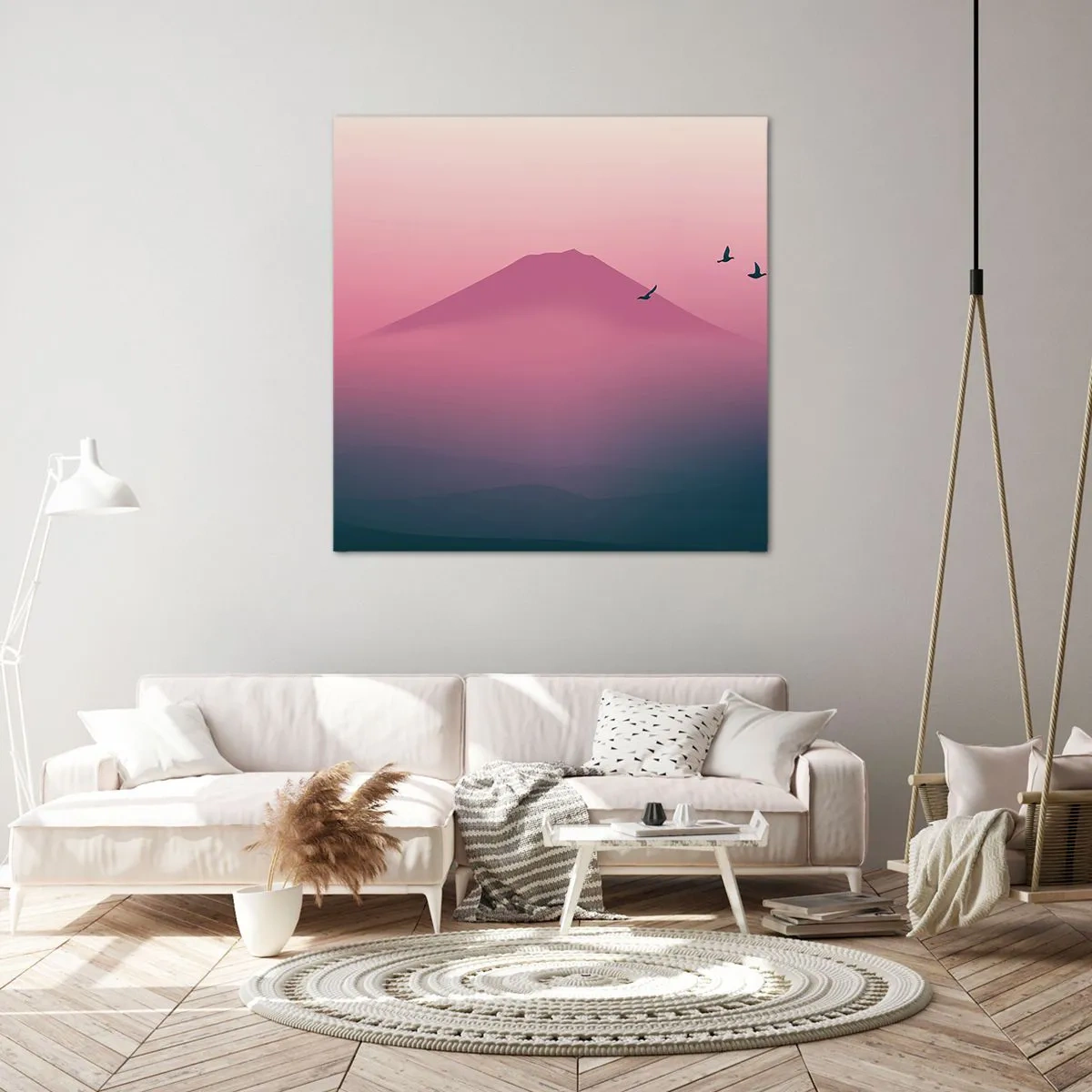 Canvas picture - Wanderers above Clouds - 60x60 cm