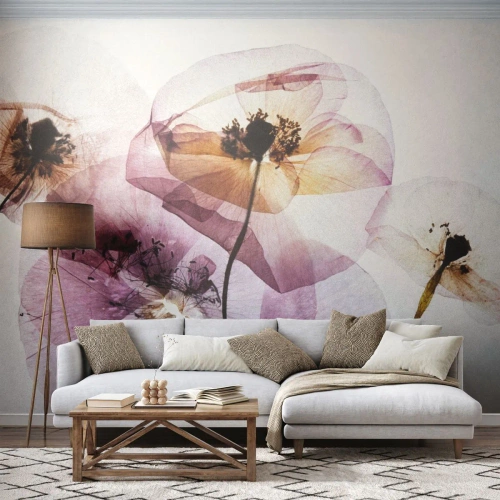Photo Wallpaper Premium Canvas - Flower Body Slide - Flowers, Garden, Piece - 350x256 cm
