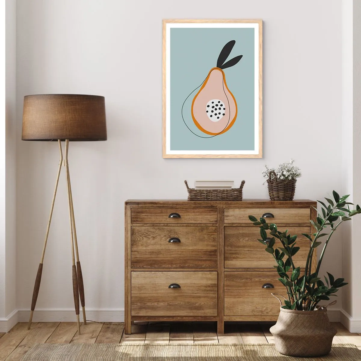 Poster in light oak frame - Penetrating the Nature of Things - 40x50 cm