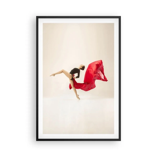 Poster in black frame - Red and Black - 61x91 cm