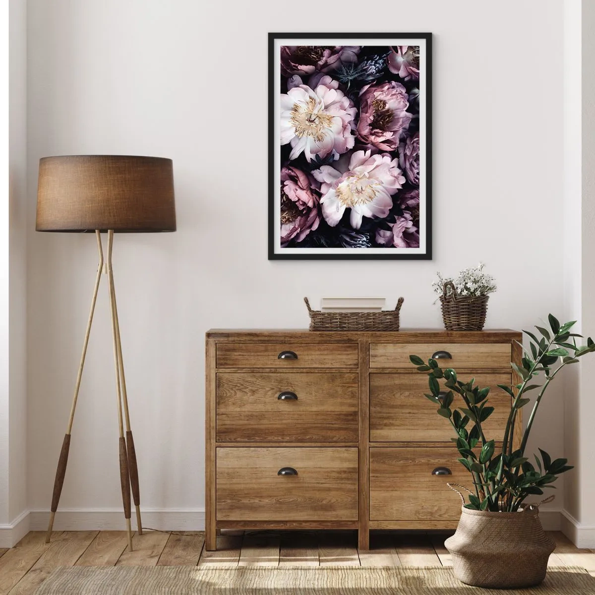 Poster in black frame - Old Style Bouquet - 40x50 cm
