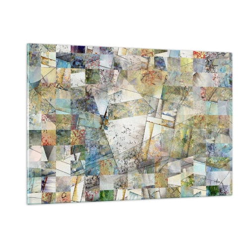 Glass picture - Geometric Reshuffling - 120x80 cm