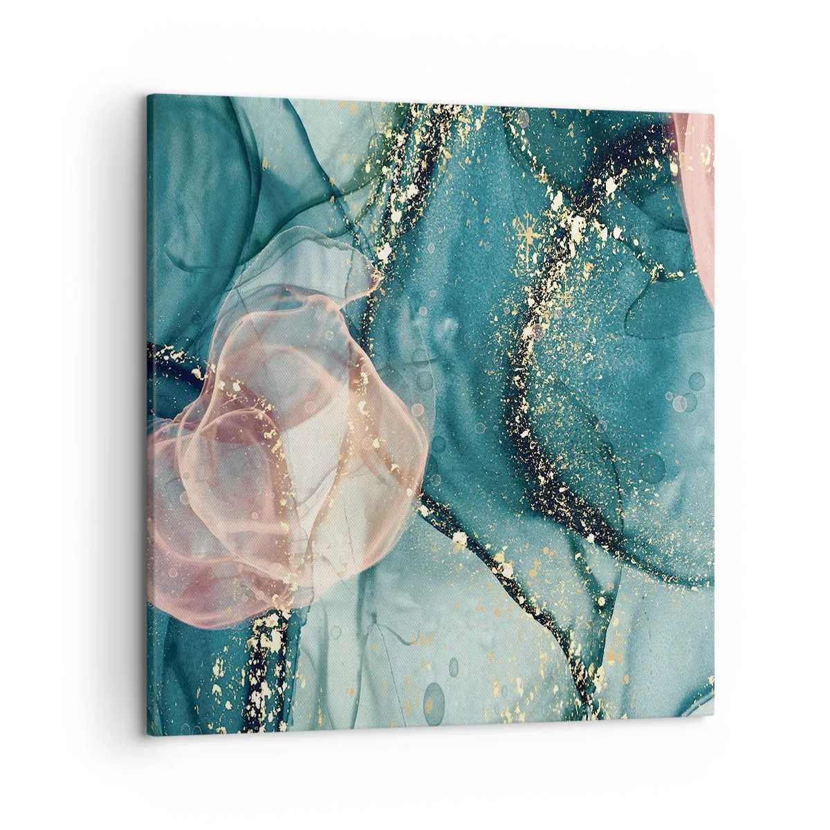 Canvas picture - Silm Blue, Tulle Pink - 50x50 cm