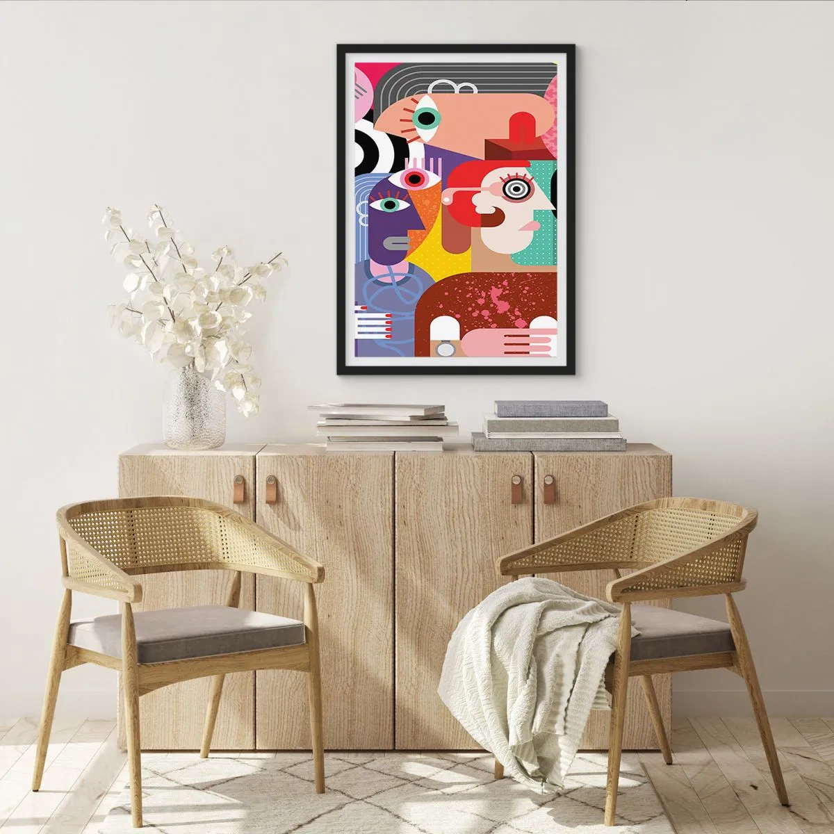Poster in black frame - Picasso Sent Us - 40x50 cm