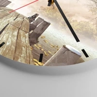 Clock face with lines