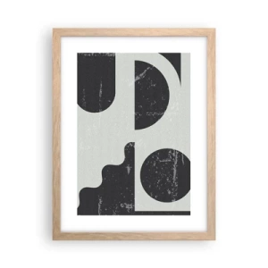 Poster in light oak frame - Composition Above and Under - 30x40 cm