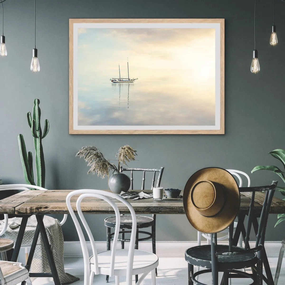 Poster in light oak frame - In the Sea of Silence - 40x30 cm