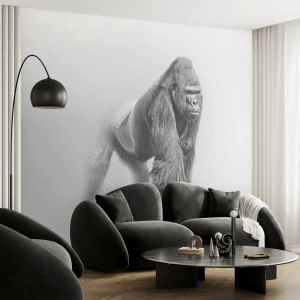 Photo Wallpaper Premium Canvas - Certain of Its Strength - Animals, Gorilla, Monkey - 300x210 cm