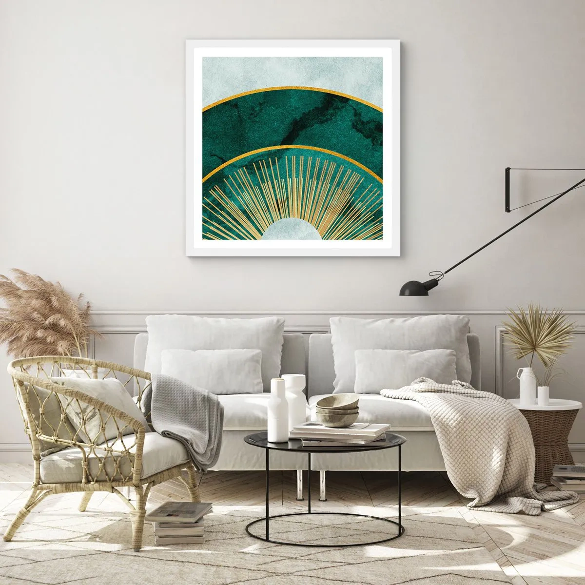 Poster in white frmae - Another Solar System - 60x60 cm