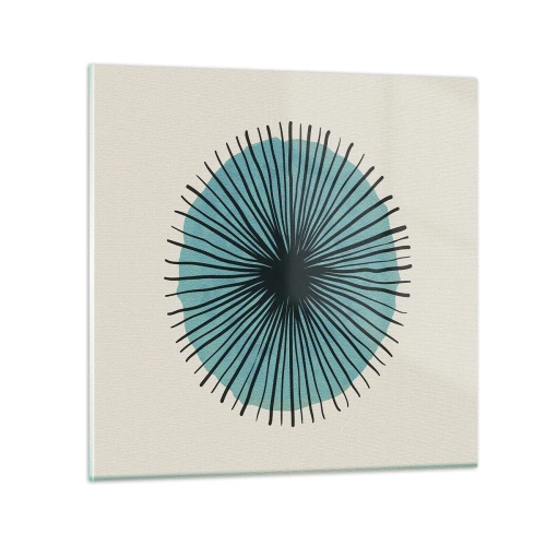 Glass picture - Rays on Blue - 60x60 cm