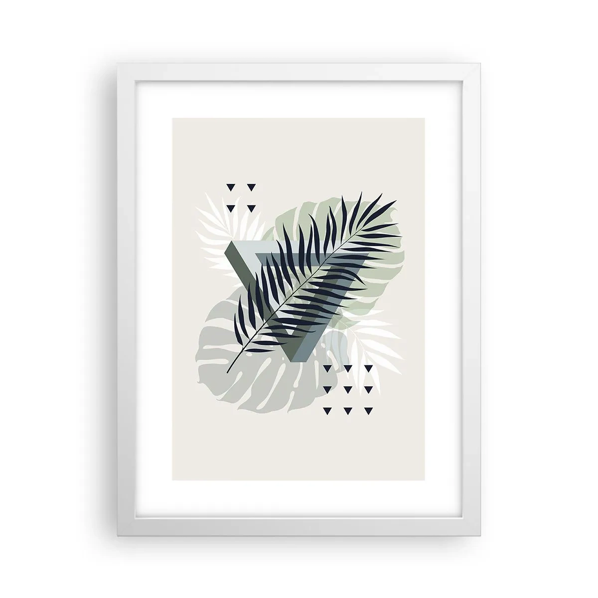 Poster in white frmae - Nature and Geometry - Two Orders? - 30x40 cm