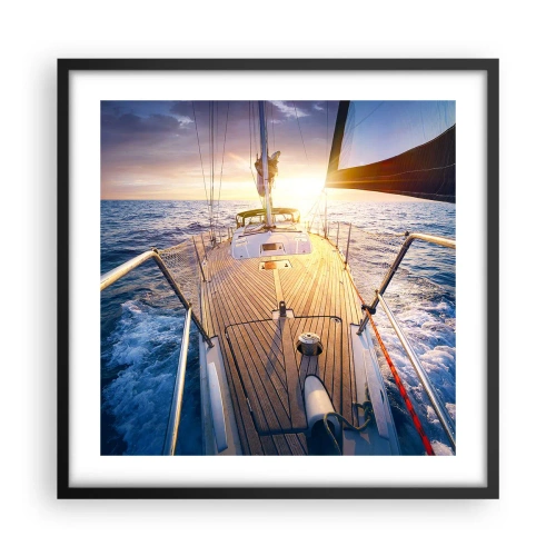 Poster in black frame - Running on Waves - 50x50 cm