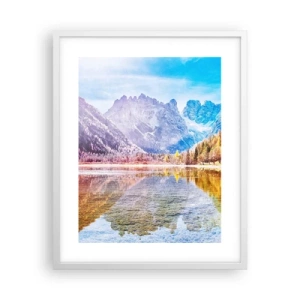 Poster in white frmae - It's Autumn in the Mountains - 40x50 cm