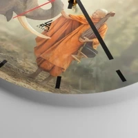 Clock face with lines