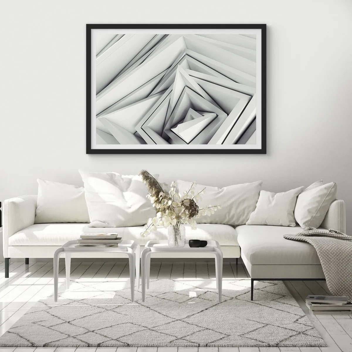 Poster in black frame - Acute Angles Budding - 91x61 cm