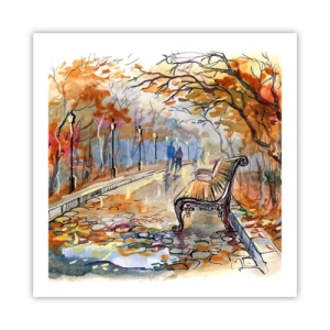 Poster - Walking together into Autumn - 60x60 cm