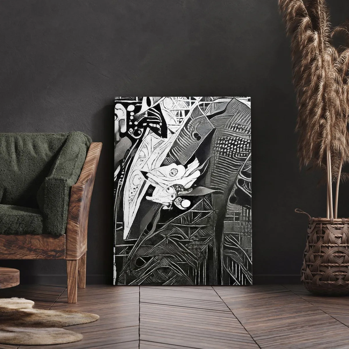 Canvas picture - Elegant in Grey - 45x80 cm