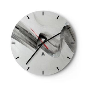 Wall clock - Clock on glass - Casually for Fun - 40x40 cm