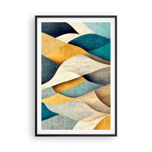 Poster in black frame - Rhythm and Undulation - 61x91 cm