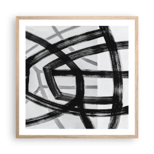 Poster in light oak frame - Building Depth - 60x60 cm