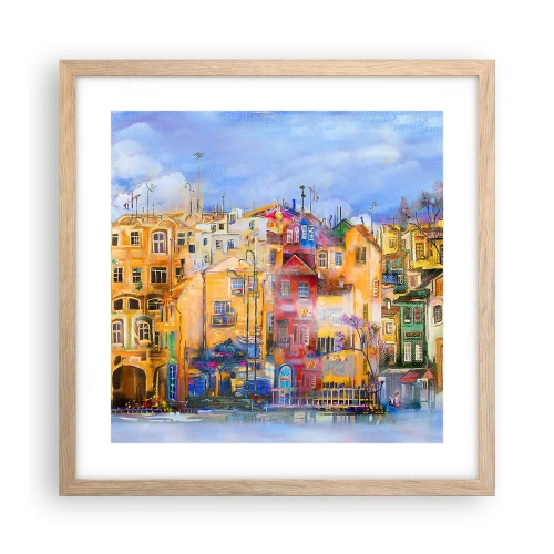 Poster in light oak frame - We Are Together - 40x40 cm