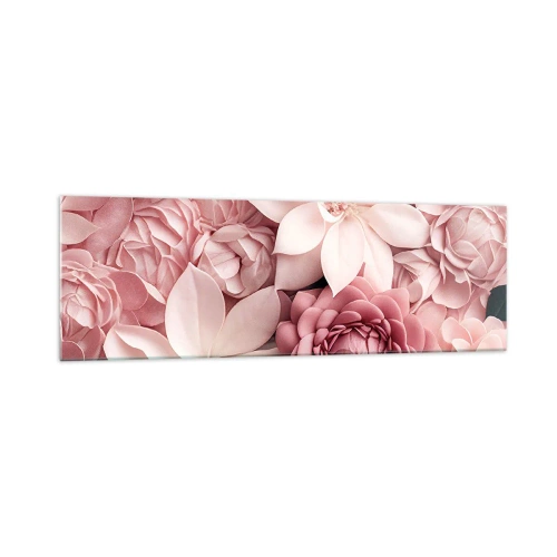 Glass picture - In Pink Petals - 160x50 cm