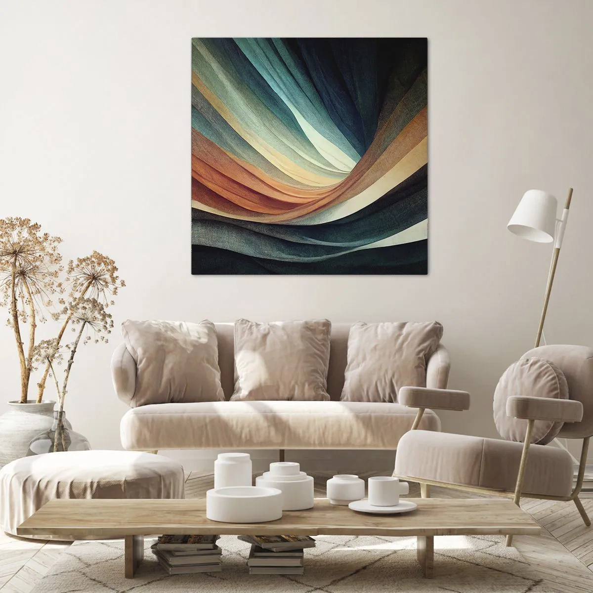 Canvas picture - Woven from Colours - 40x40 cm
