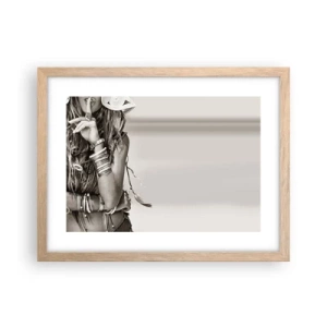 Poster in light oak frame - Like a Girl - 40x30 cm