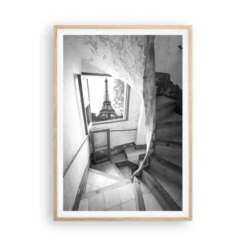Poster in light oak frame - What a View! - 70x100 cm