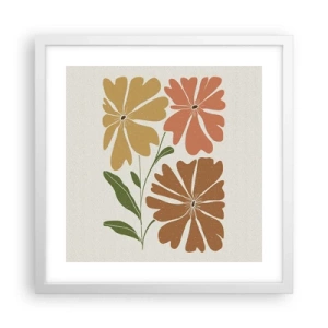 Poster in white frmae - Nature and Geometry - 40x40 cm