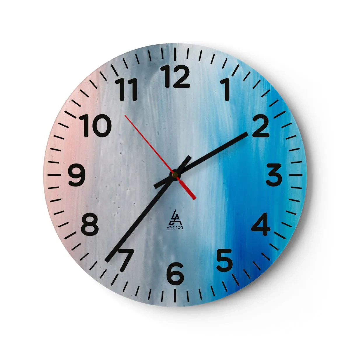 Wall clock - Clock on glass - Elements: Air - 30x30 cm