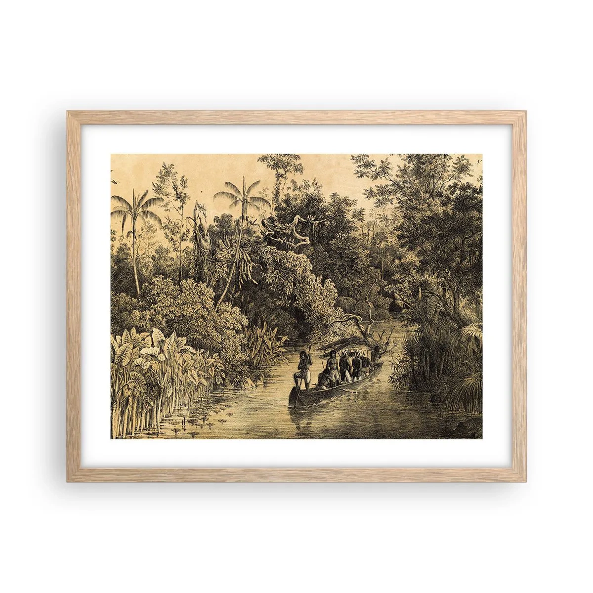 Poster in light oak frame - Journey to the Spring - 50x40 cm