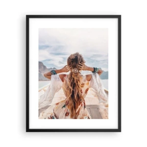 Poster in black frame - On the Way to Happiness - 40x50 cm