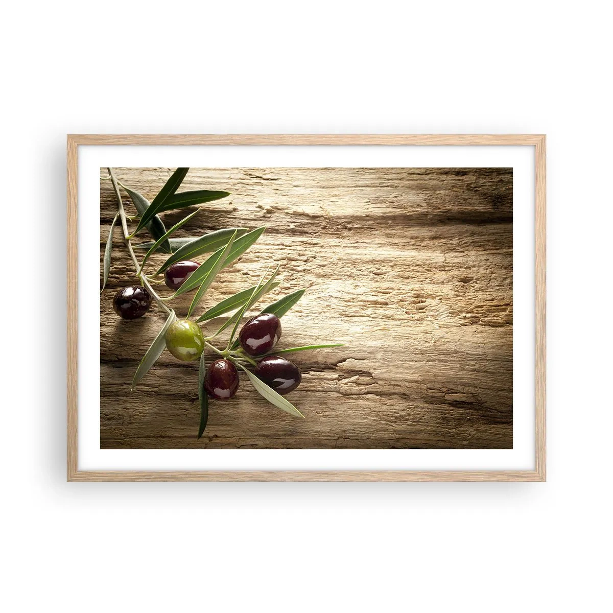 Poster in light oak frame - Straight from Nature - 70x50 cm