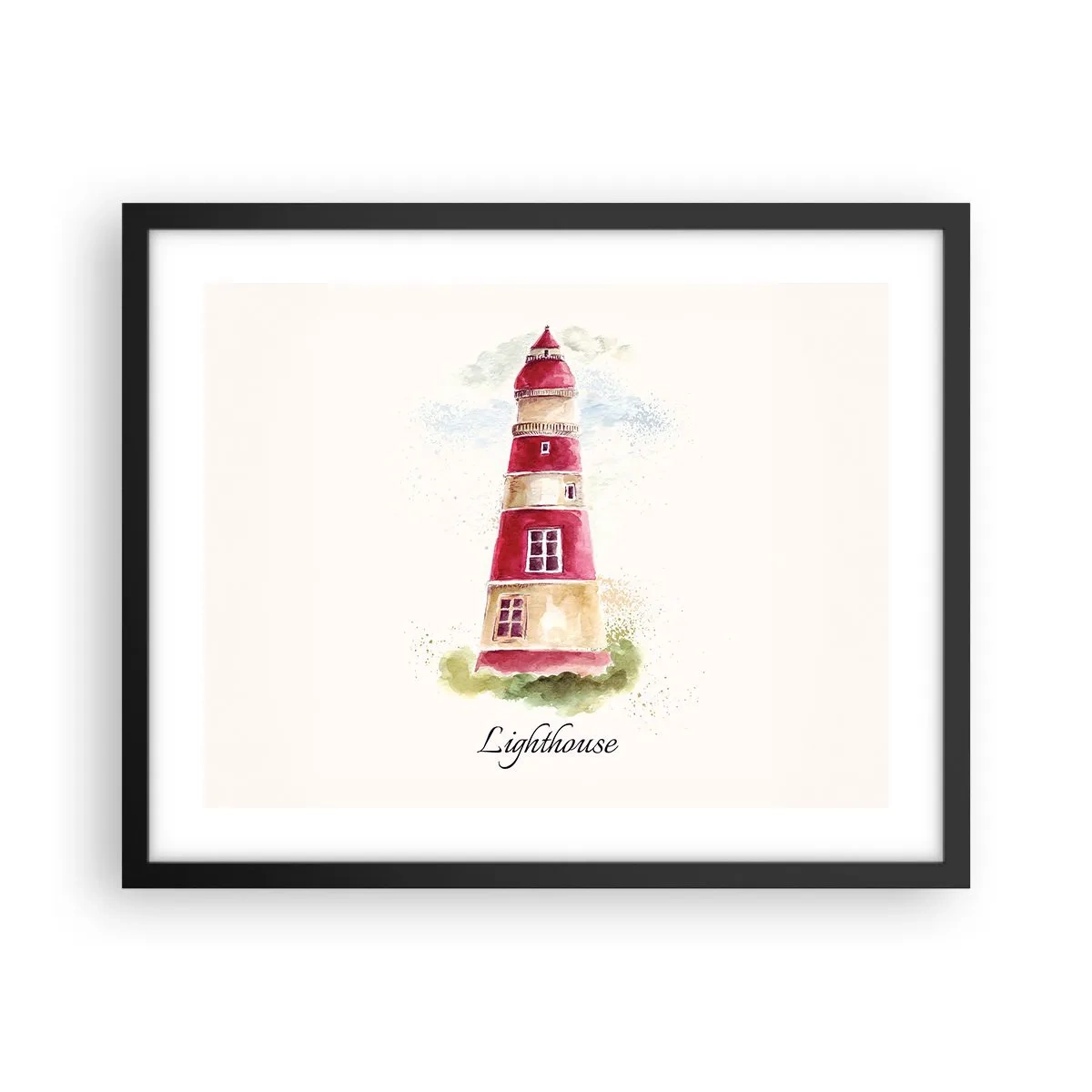 Poster in black frame - Around It the Weather Is Always Nice - 50x40 cm