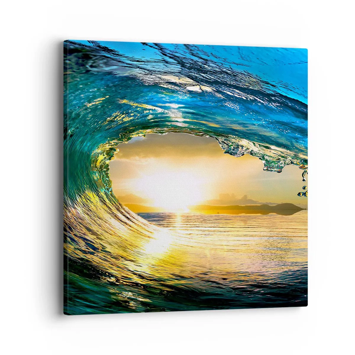 Canvas picture - In an Emerald and Gold Crystal - 40x40 cm