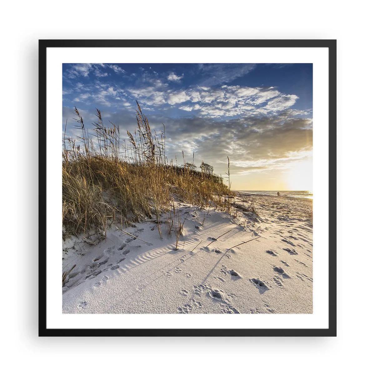 Poster in black frame - Invitation to a Walk - 60x60 cm