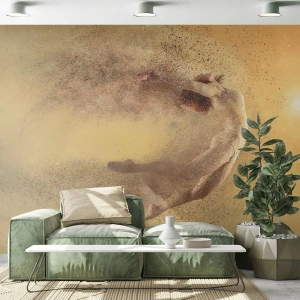 Photo Wallpaper Premium Sand - In Dancing Exaltation - Abstraction, Woman, Graphics - 200x140 cm