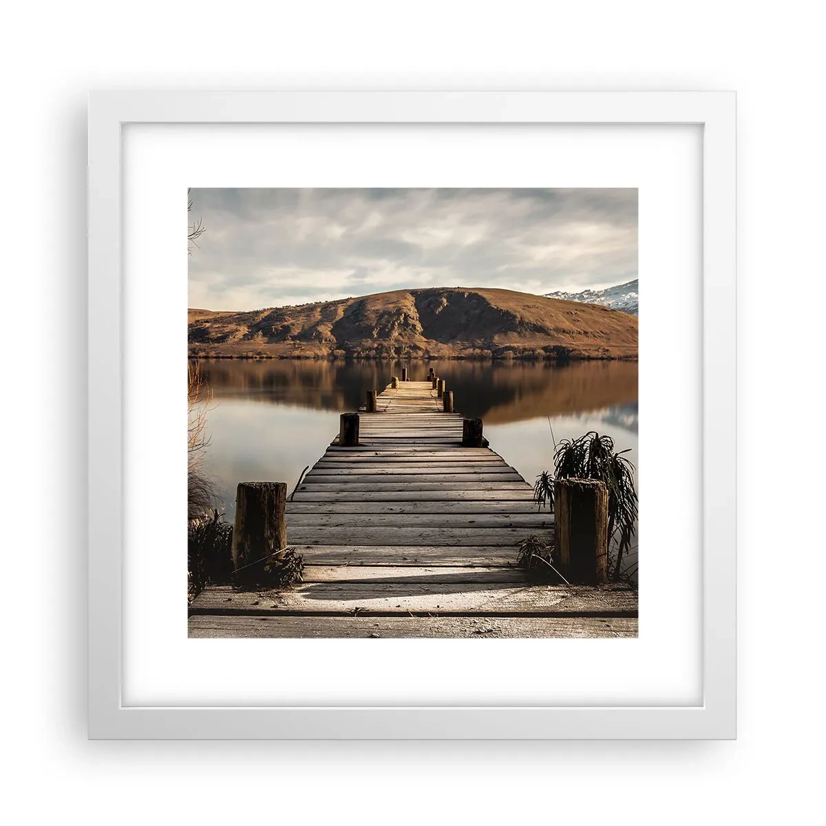 Poster in white frmae - Landscape in Silence - 30x30 cm