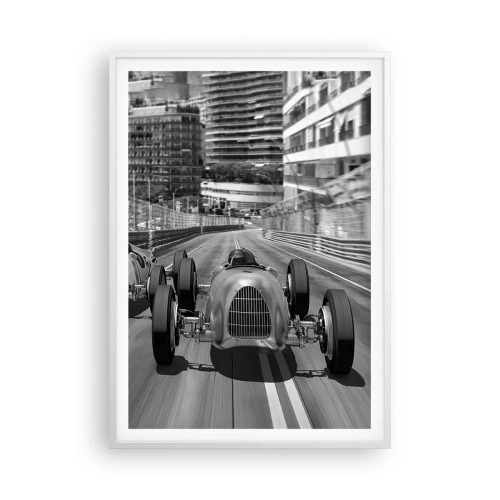 Poster in white frmae - Long Time Ago in Monte Carlo - 70x100 cm