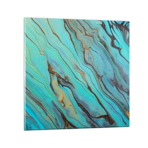 Glass picture - Turquoise Tide - 50x50 cm