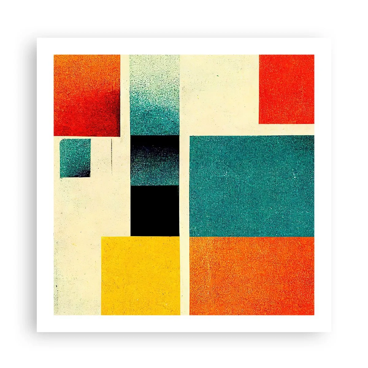 Poster - Geometric Abstract - Good Energy - 60x60 cm