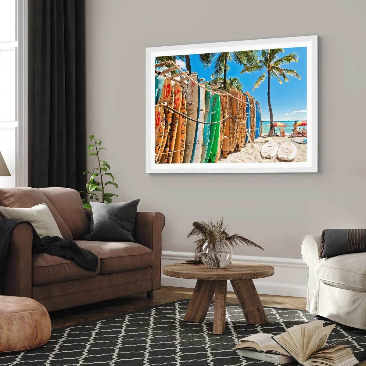 Poster in white frmae - Sunny Fun - 50x40 cm